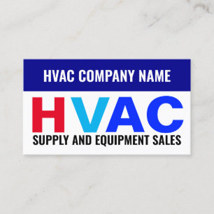 Försäljning av utrustning och tillbehör - HVAC Visitkort