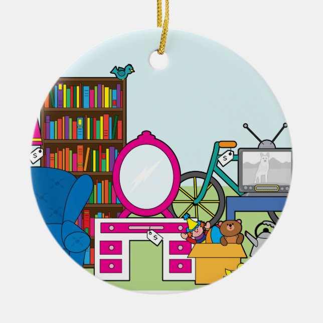 Försäljning hemifrånsaker julgransprydnad keramik (Framsidan)