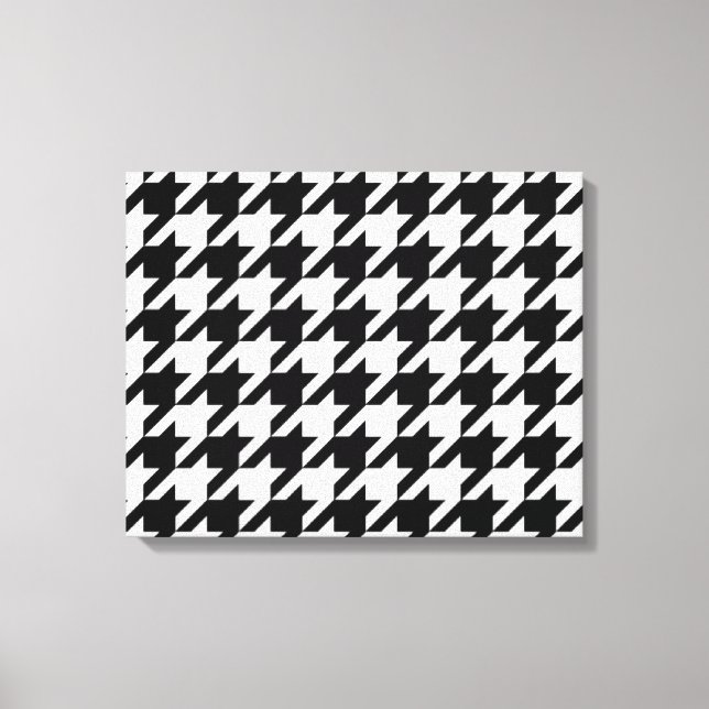FÖRSÄLJNING - KLASSIK HOUNDSTOOTH WALL ART Wrapped Canvastryck (Framsida)