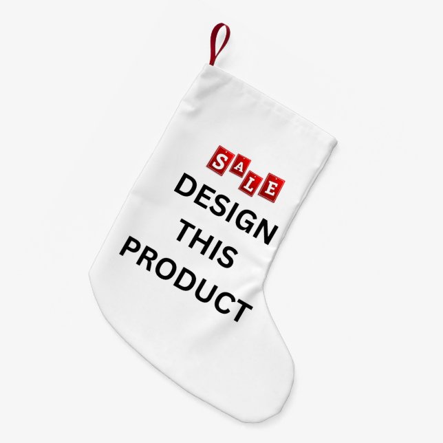 FÖRSÄLJNING! Liten - borstad poly - 2 sidor Julstrumpa (Framsidan (Hängande))