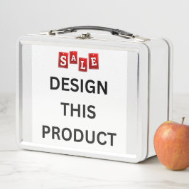 FÖRSÄLJNING! Metall Lunchbox - vit - Anpassningsba