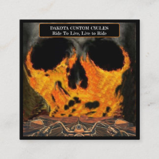 Försäljning och service av motorcyklar fyrkantigt visitkort