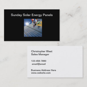 Försäljning och service av solenergipaneler visitkort