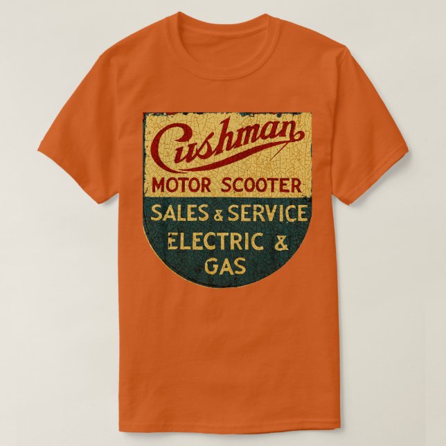 Försäljning och service för Cushman Scooter T Shirt (Design framsida)
