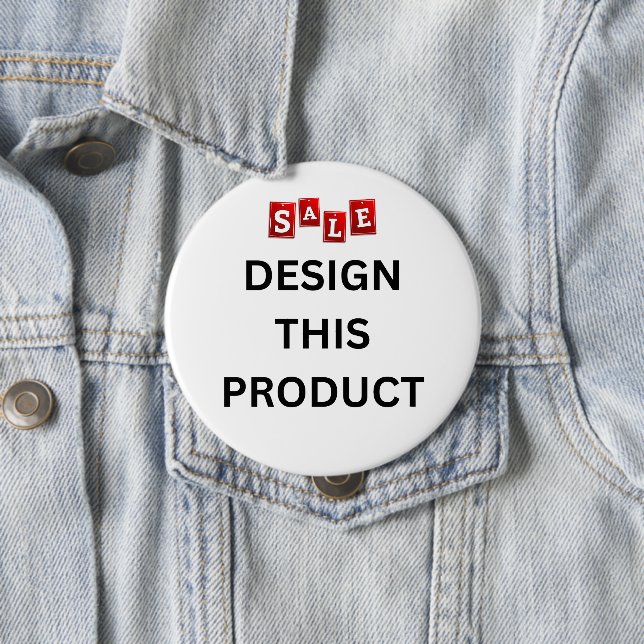 FÖRSÄLJNING! Rundknapp - stor, 4 tum - Anpassnings Knapp (In Situ)