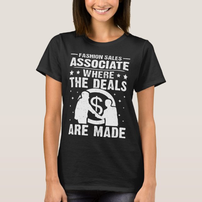 Försäljningsassociat för mode där erbjudanden görs t shirt (Framsida)
