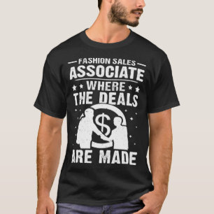 Försäljningsassociat för mode där erbjudanden görs t shirt