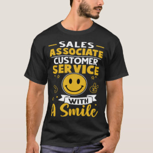 Försäljningsassocierad kundtjänst med en mil t shirt