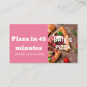 Försäljningserbjudande för Pizza-leveransrabatt Visitkort