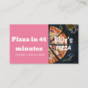 Försäljningserbjudande för Pizza-leveransrabatt Visitkort