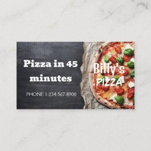 Försäljningserbjudande för Pizza-leveransrabatt Visitkort