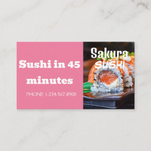 Försäljningserbjudande för Sushi-leveransrabatt Visitkort