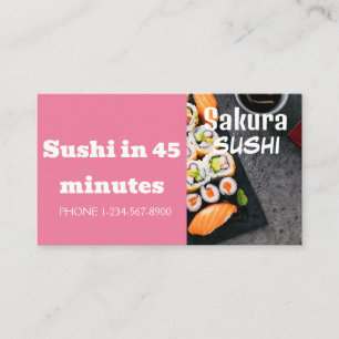 Försäljningserbjudande för Sushi-leveransrabatt Visitkort