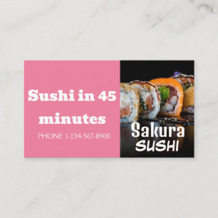 Försäljningserbjudande för Sushi-leveransrabatt Visitkort