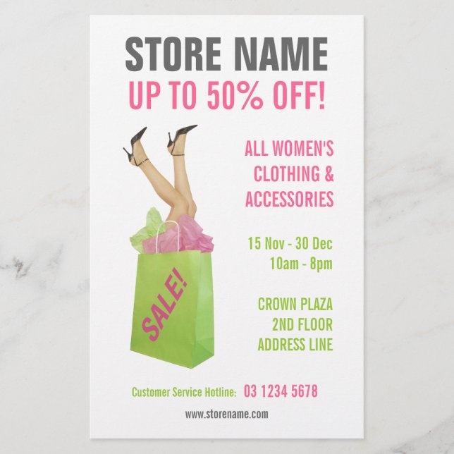 Försäljningsflyg för Clothing Store Flygblad (Framsidan)