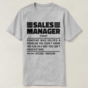 Försäljningshanteraren Noun Shop Attendant Humous T Shirt