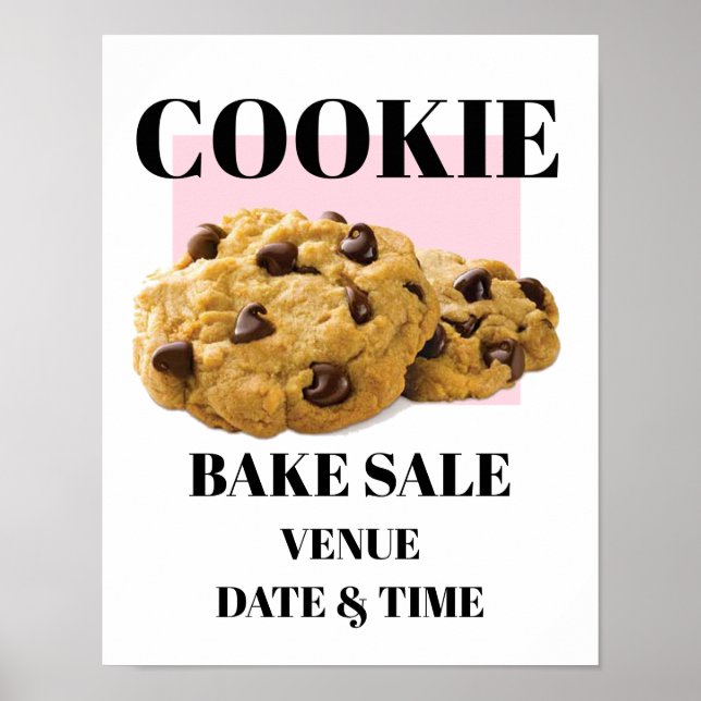Försäljningsmall för cookie Bake, bokförsäljning Poster (Framsidan)