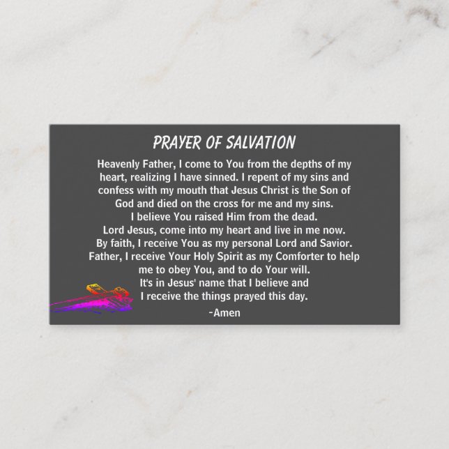 FÖRSÄLJNINGSPRAYER Lägg till kyrka eller mission p Visitkort (Framsida)