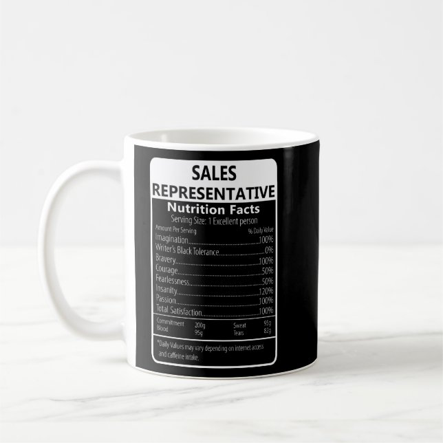 Försäljningsrepresentant Näringsfakturor Sarkastic Kaffemugg (Vänster)