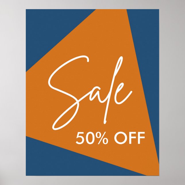 Försäljningsskylt, Editable Boutique Sale Sign, Bl Poster (Framsidan)