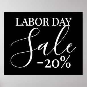 Försäljningsskylt på arbetsdag, 20 % rabatt på det poster