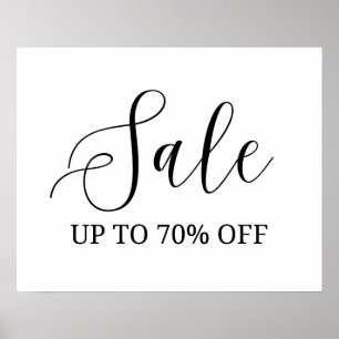 Försäljningsskylt, Poster till 70 % av Boutique Sa