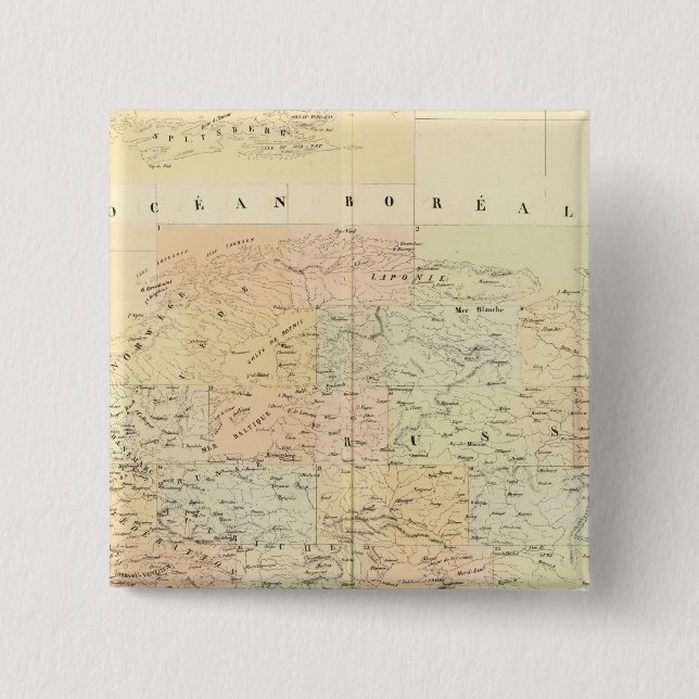 Församlingen Karta i Europa Knapp (Framsida)