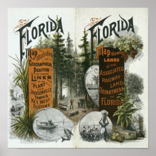 Församlingkarta, Florida Poster