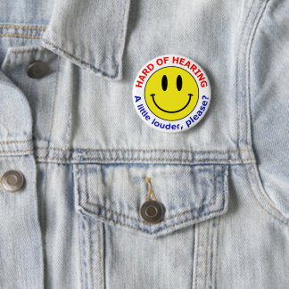 Försämrad Smiley Pin Knapp