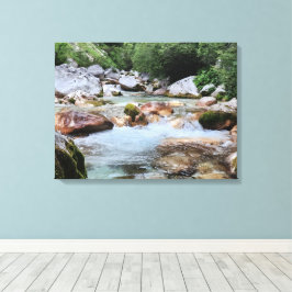 Forsande bergsströmmar – Crystal River Stream Canvastryck
