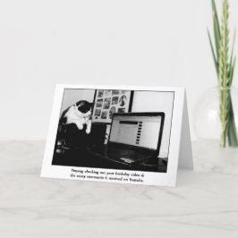 Försänkt födelsedagskort med kattbevakning Youtube Kort