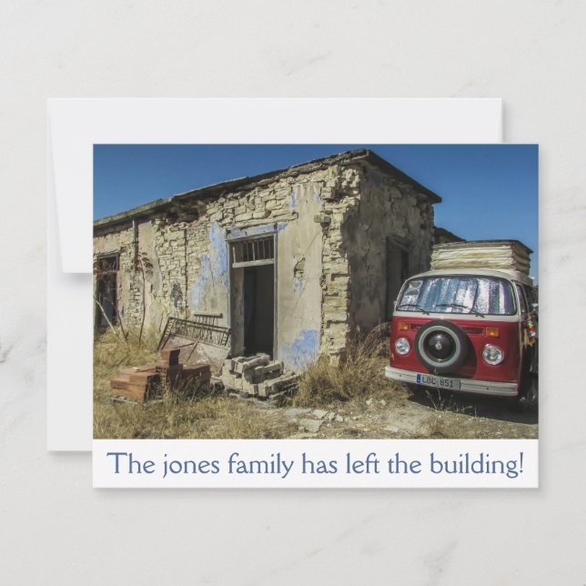 Försänt hus och Van Flytta-meddelande Meddelande (Framsida)