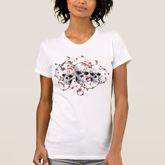 Förse med en hulling döskallar tee (Framsida)