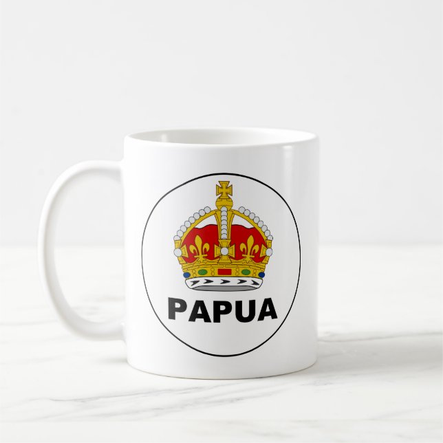 Förse med märke territoriet Papua, Papua Nya Kaffemugg (Vänster)