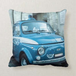 Förse med polis Fiat 500 i italien, klassikerbil Kudde