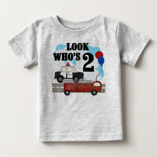 Förse med polis och avfyra den 2nd födelsedagen tröja