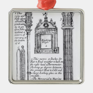 Försedd med förklarande noter illustration av julgransprydnad metall