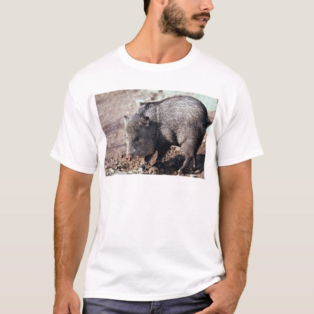 Försedd med krage peccary (javelinaen) t-shirt (Framsida)