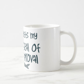 Försegla av godkännande kaffemugg