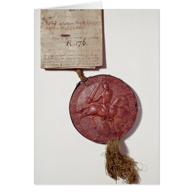 Försegla av kungen Richard mig Hälsningskort (Framsidan)