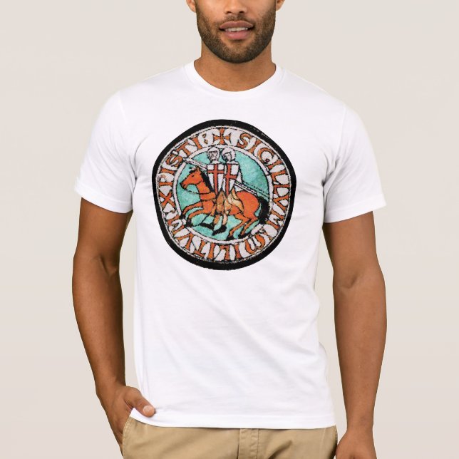 Försegla av riddarna Templar T Shirt (Framsida)