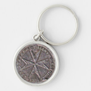 Försegla av St Stephen Tuscany Medici Rund Silverfärgad Nyckelring