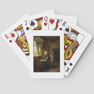 Försegla ett brev, 1890 (olja på panel) casinokort