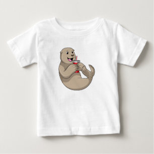 Försegla med Mugg med straw T Shirt