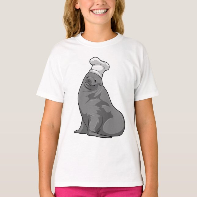 Försegla som Cook med Chef hat T Shirt (Framsida)