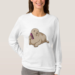 Försegla som Hairdresser med Comb T Shirt