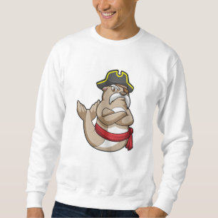 Försegla som Pirat med Pirat hat Lång Ärmad Tröja