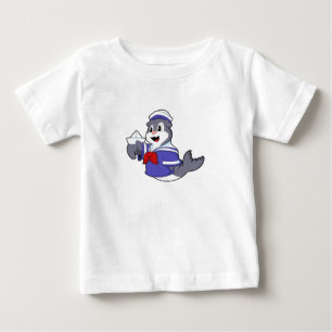 Försegla som sjöman med båt t shirt