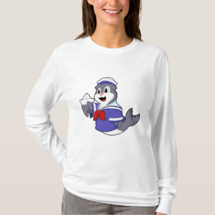 Försegla som sjöman med båt t shirt