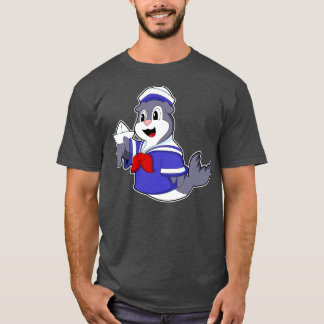 Försegla som sjöman med båt t shirt